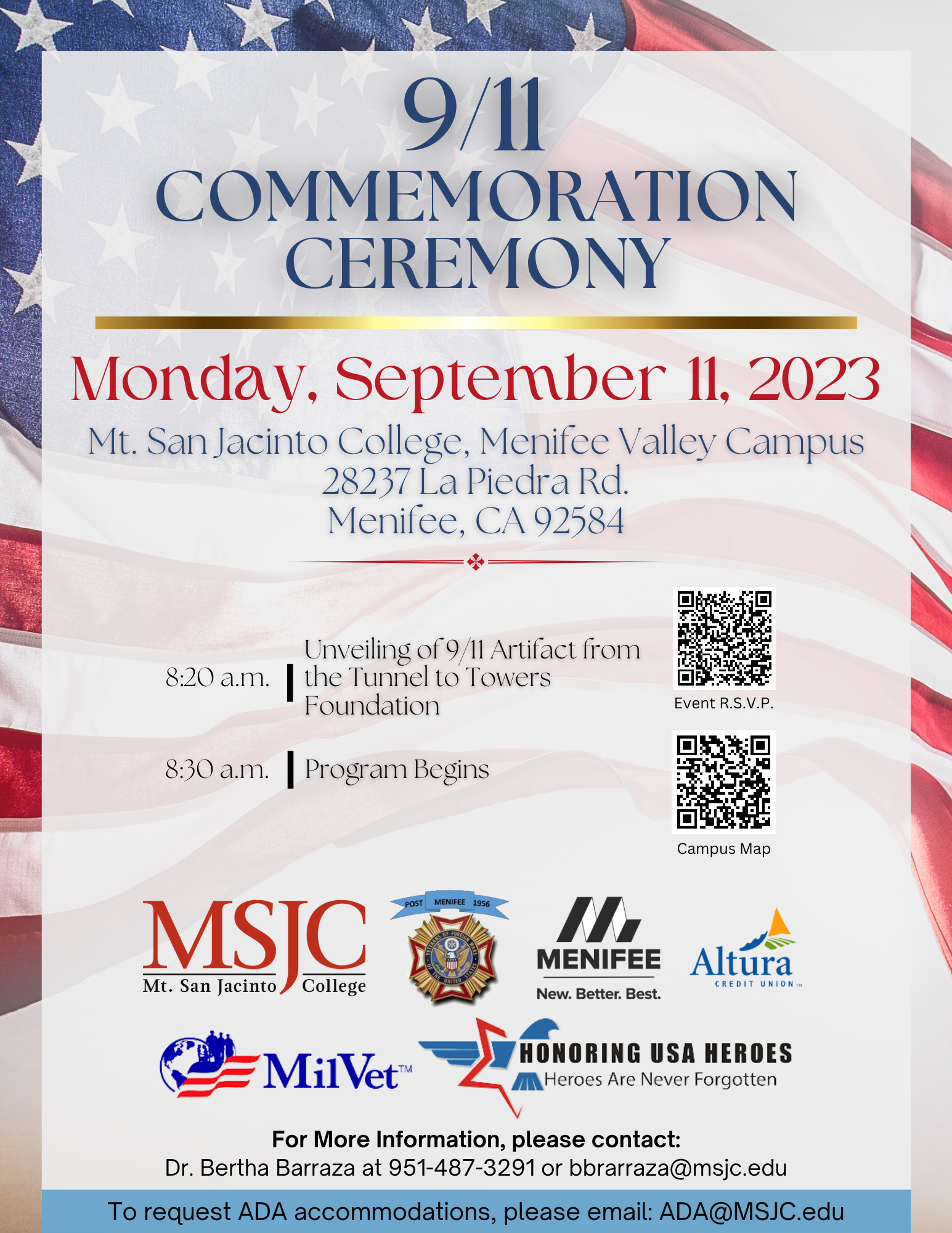 9/11 Commemoration flyer
