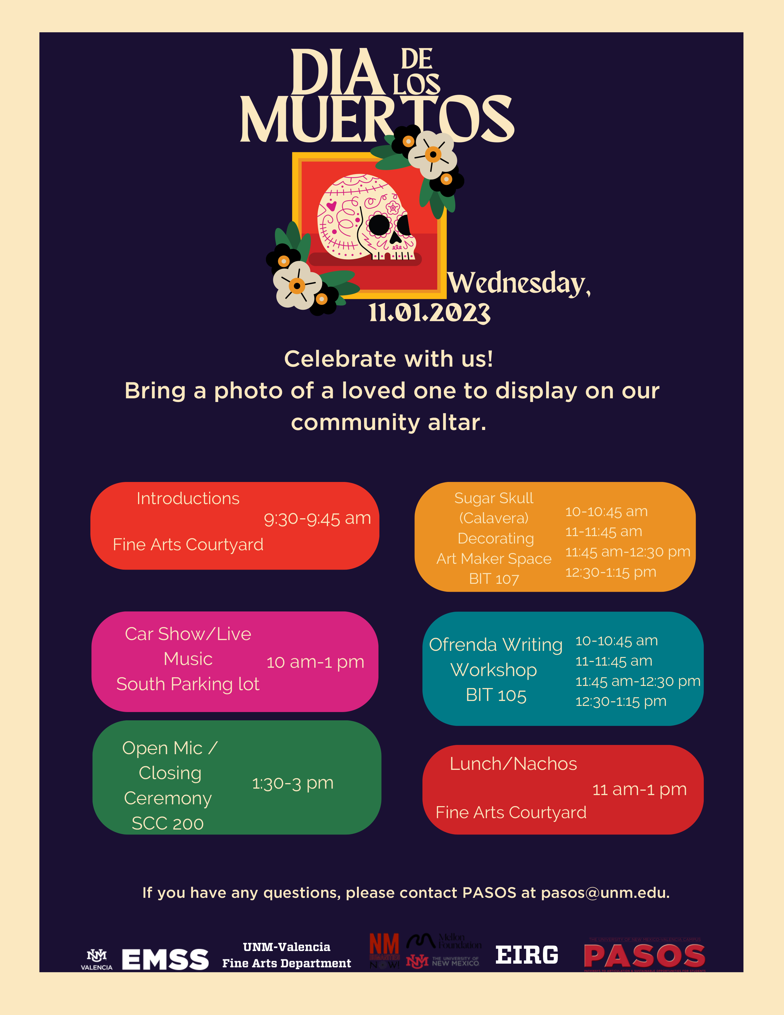 UNM Events Calendar Dia de los Muertos