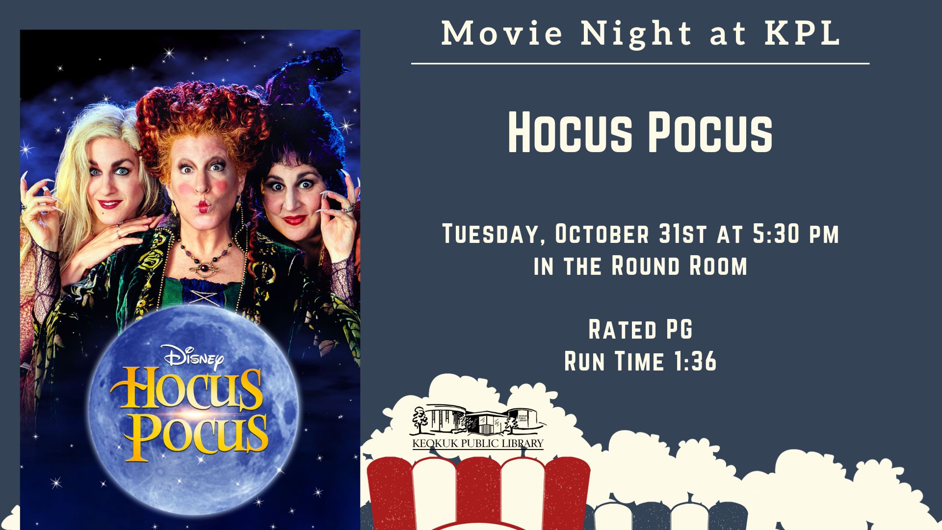 Keokuk Events - KPL Movie Night Hocus Pocus