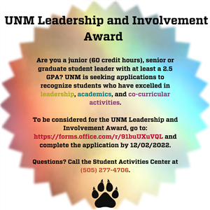 UNM Leadership and Involvement Award Applications.png
