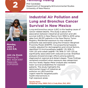 Image for: CCPS Program Meeting - Industrial air pollution and lung and bronchus cancer survival in New Mexico