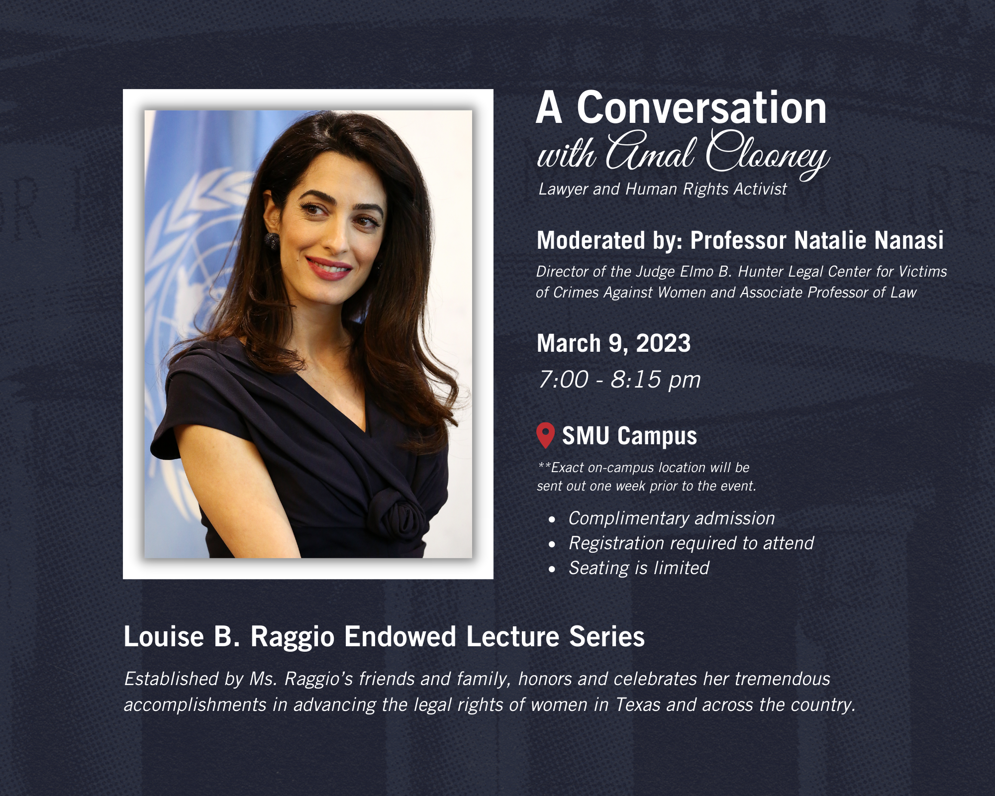 Dedman School of Law - 2023 Louise B. Raggio Endowed Lecture: A
